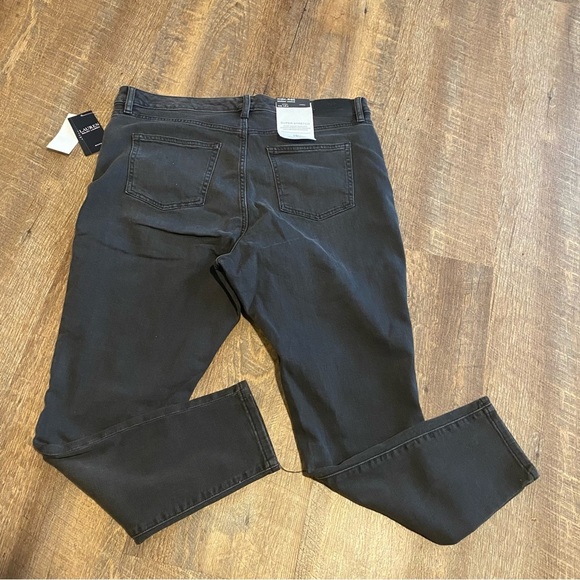 NWT Ralph Lauren High Rise Skinny Ankle Super Stretch Black Jeans Size 14W - Picture 10 of 11